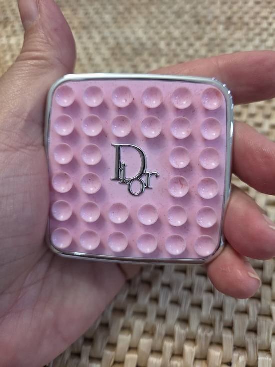 Dior Other - Dior Pink Textured Compact with Silver Logo